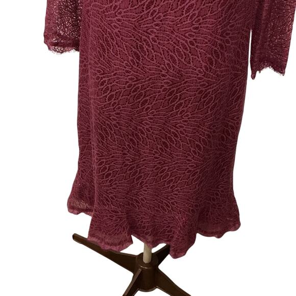 Adrianna Papell Women’s Lace Purple Event Dinner Wedding Guest Dress Size 14 - Picture 3 of 9